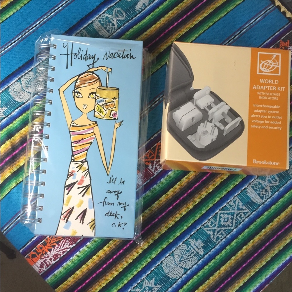 Brookstone World Adapter Kit & Vacation Diary